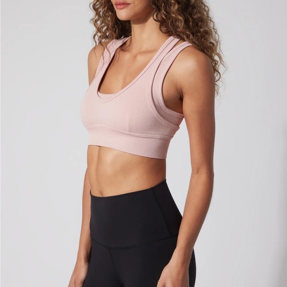 🆕‼️ - NWT - 90 DEGREE BY REFLEX SEAMLESS RIBBED DOUBLE LAYER BRA - Size M - Picture 2 of 7